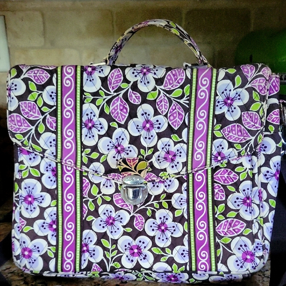 Vera Bradley Purple Floral Laptop Bag